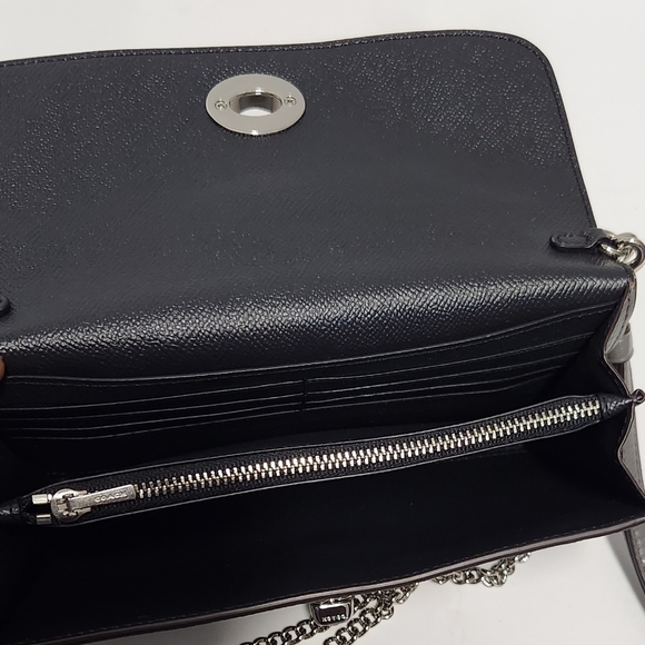 Coach Bowery Studded Chain Crossbody Leather bag - Picture 9 of 12